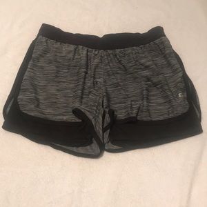Layer 8 grey and black striped workout shorts